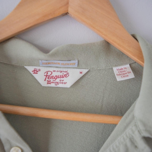 Original Penguin Light Olive Polo Shirt - Picture 4 of 4